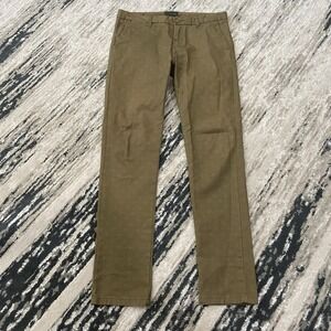 Scotch & Soda‎ Pants Mens 30x32 Khaki Green Mott Paisley Slim Fit Casual Cotton